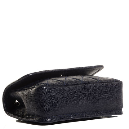 Chanel Grained Calfskin Small Natural Beauty Flap Navy Blue 4 of 8