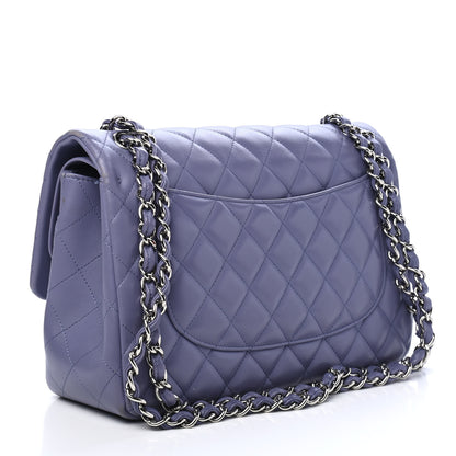 Chanel Lambskin Quilted Jumbo Double Flap Light Purple 2 of 9