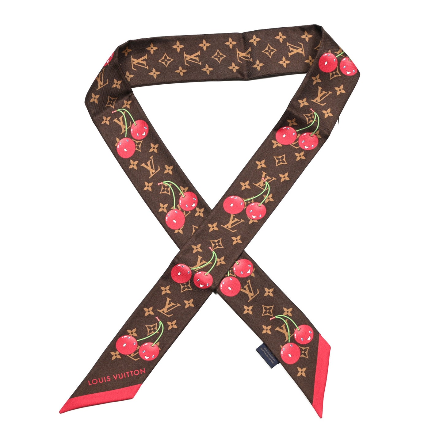 LV X TM Silk Monogram Cerises Bandeau Brown