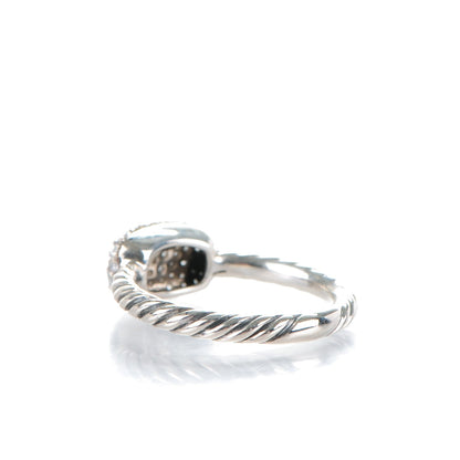 David Yurman Sterling Silver Pave Diamond 7mm Petite Pave Ring 49 5 3 of 5