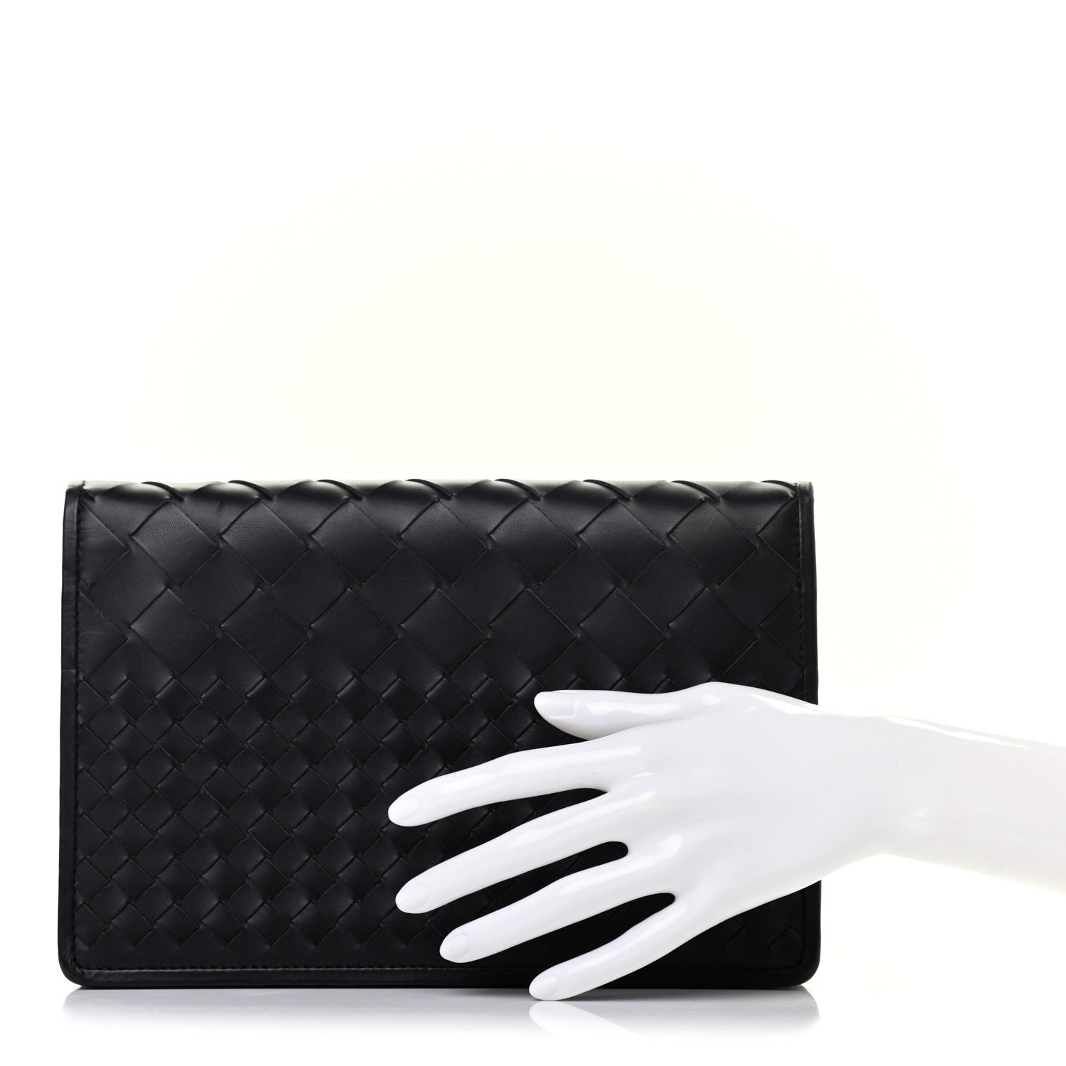 Bottega Veneta Nappa Intrecciato Medium Woven Clutch Clutch Black 2 of 8