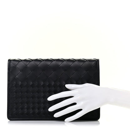 Bottega Veneta Nappa Intrecciato Medium Woven Clutch Clutch Black 2 of 8