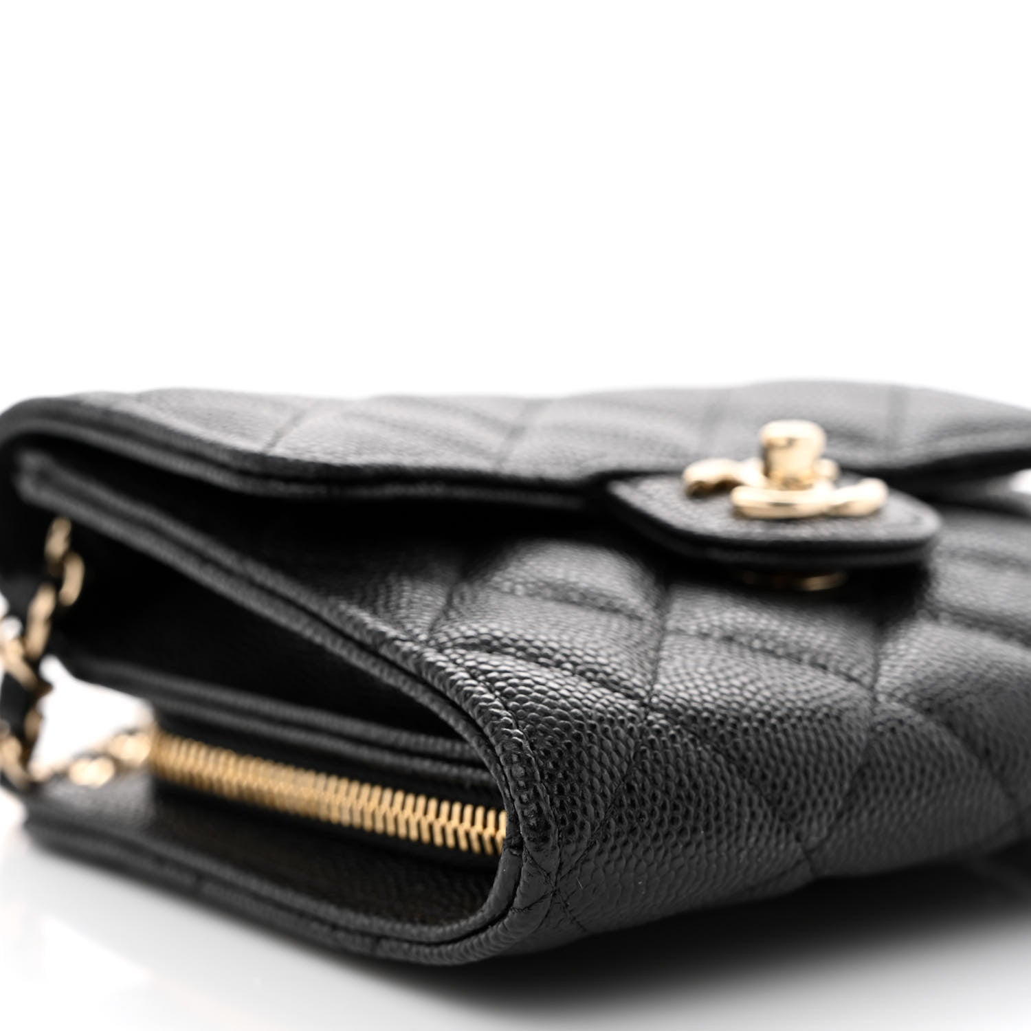 Chanel Caviar Quilted Clutch With Chain Bag Black 11 of 13