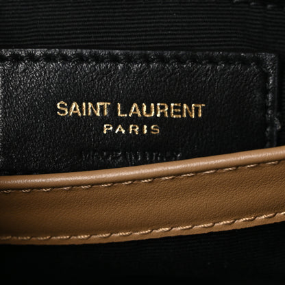 Saint Laurent Calfskin Y Quilted Monogram Toy Loulou Crossbody Bag Latte 7 of 11