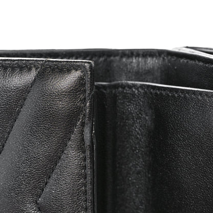 Saint Laurent Lambskin Y Quilted Monogram Loulou Tiny Wallet Black 11 of 12