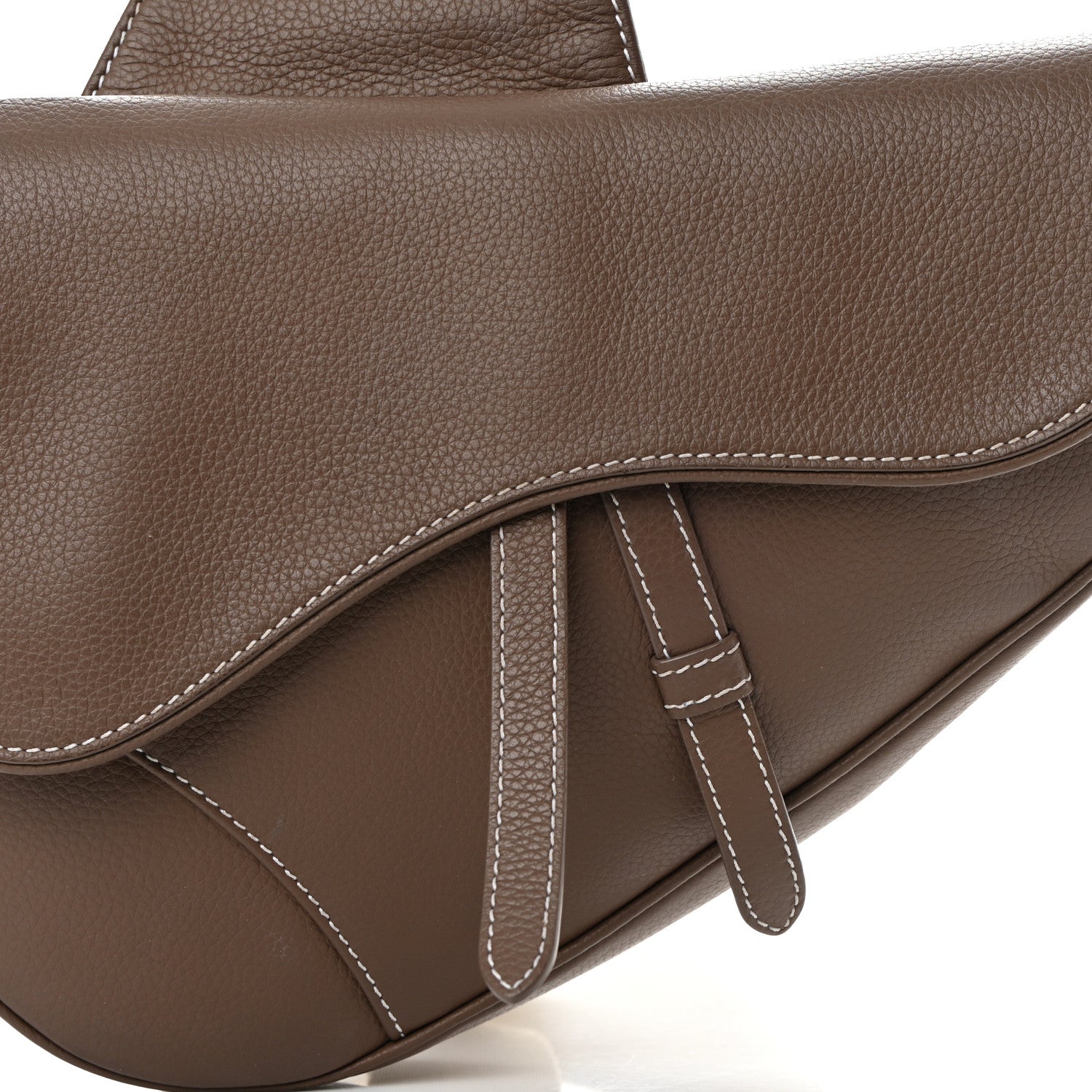 Christian Dior Grained Calfskin Kim Jones Saddle Bag Brown 8 of 13