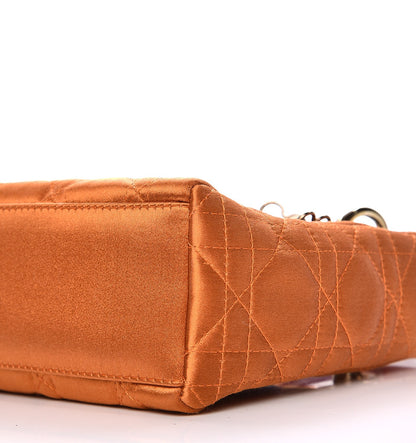 Christian Dior Satin Cannage Mini Lady Dior Orange 9 of 9