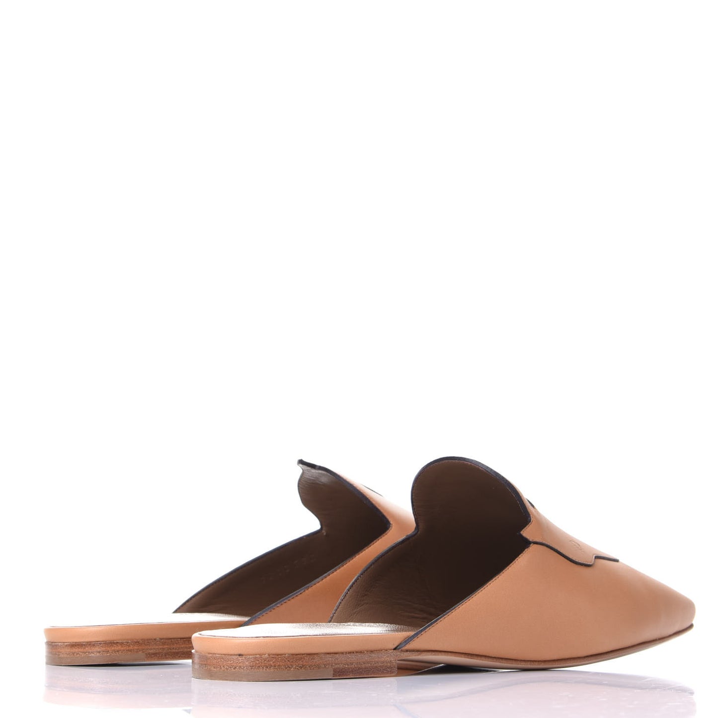 Calfskin Tangeria Mules 37 Naturel