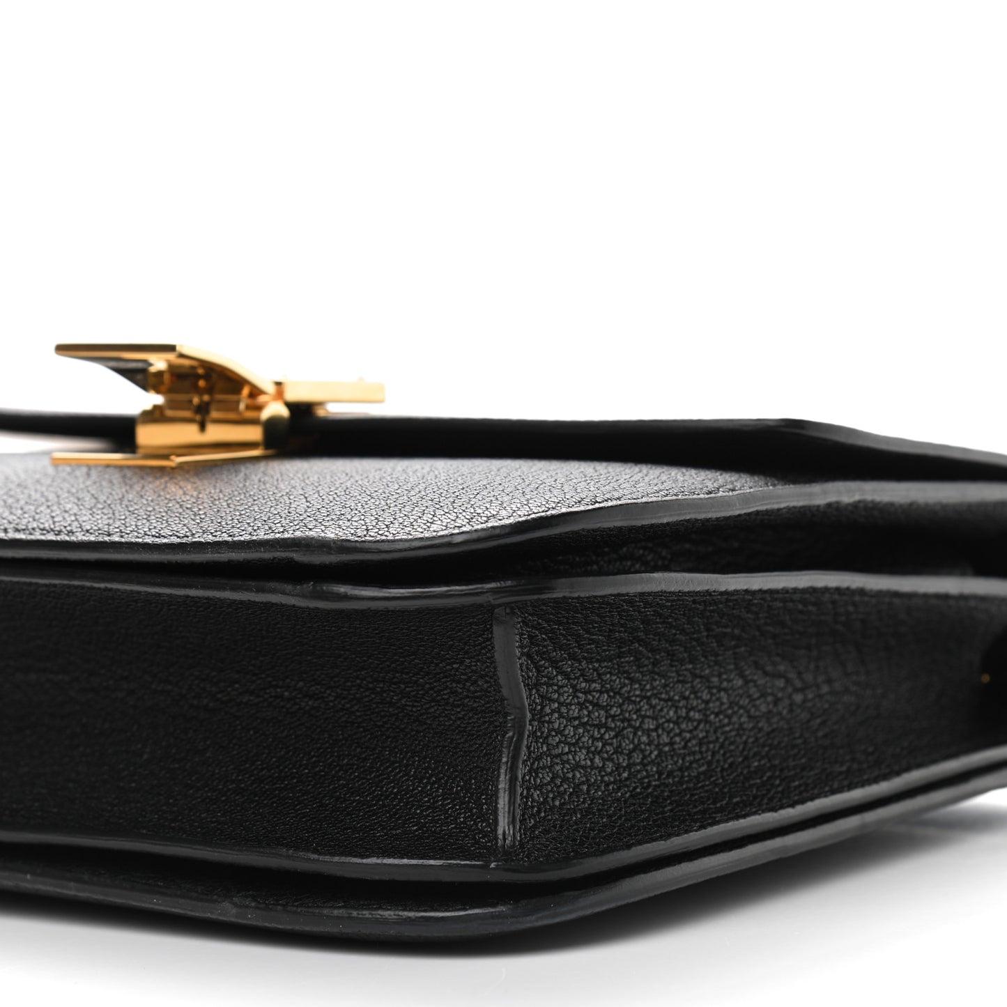 Goatskin Medium Classic Box Flap Bag Black