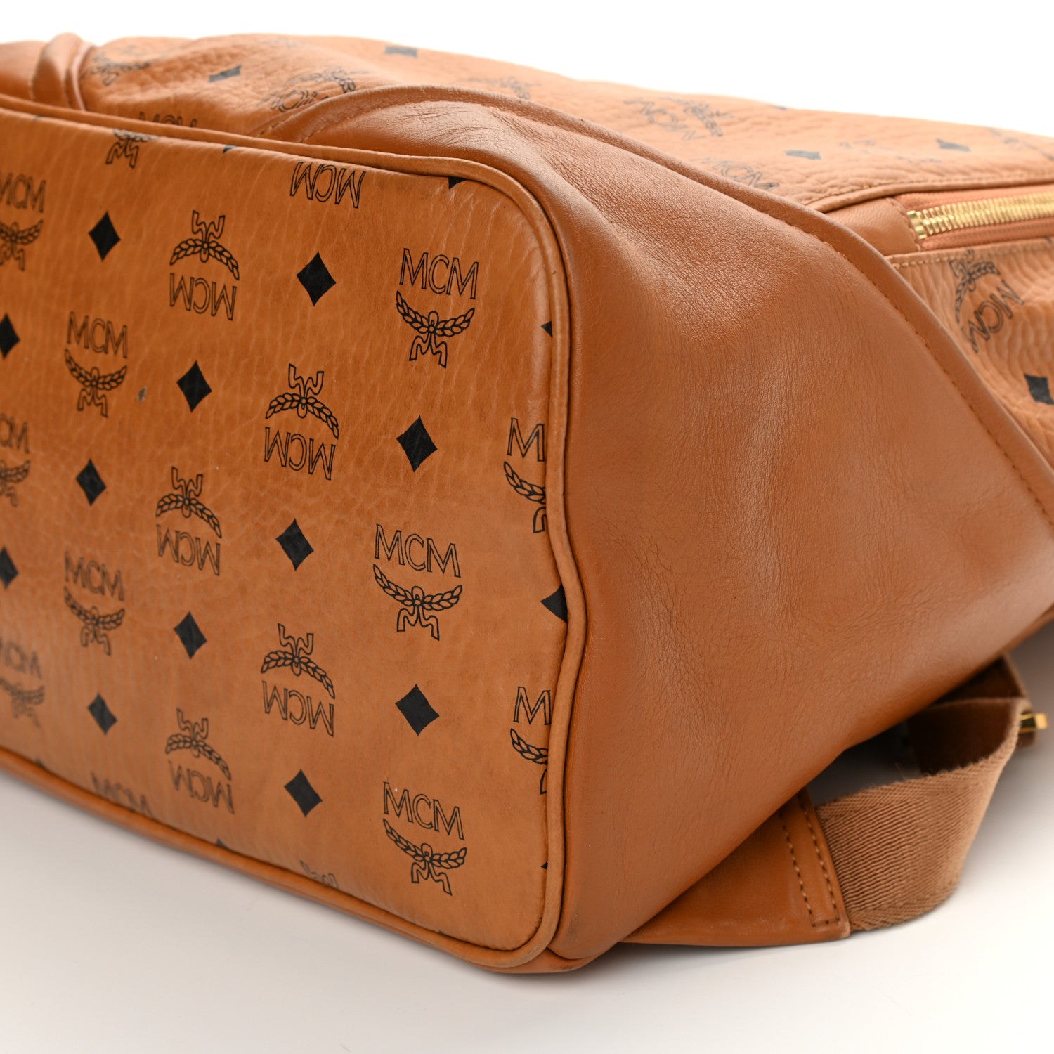 MCM Visetos Medium Duke Backpack Cognac 10 of 12