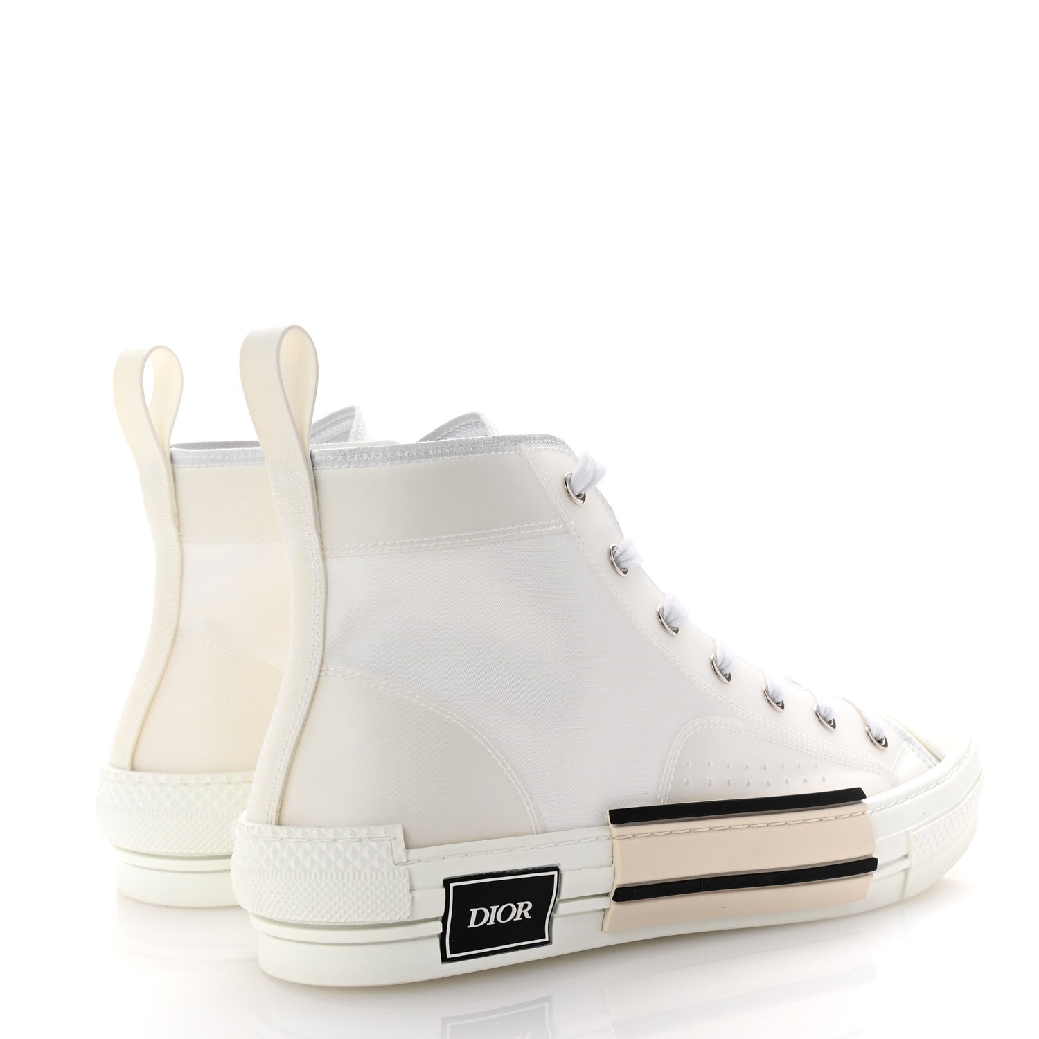Christian Dior Canvas Mens B23 High Top Sneakers 42 White 5 of 9