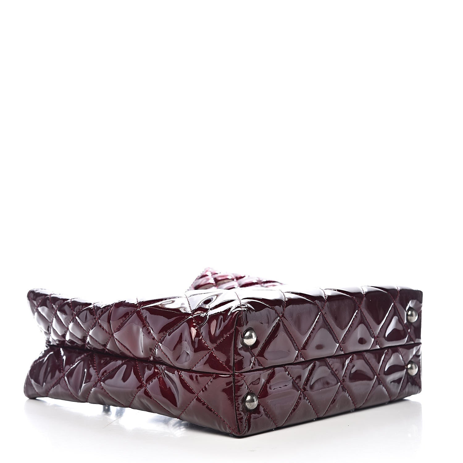 Chanel Patent Quilted Reissue 2.55 Tote Burgundy 5 of 14
