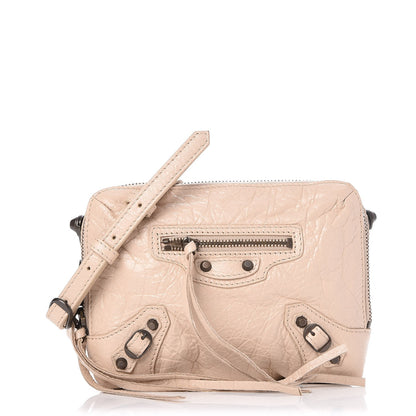 Balenciaga Agneau Classic Hardware XS Reporter Crossbody Light Beige 1 of 7
