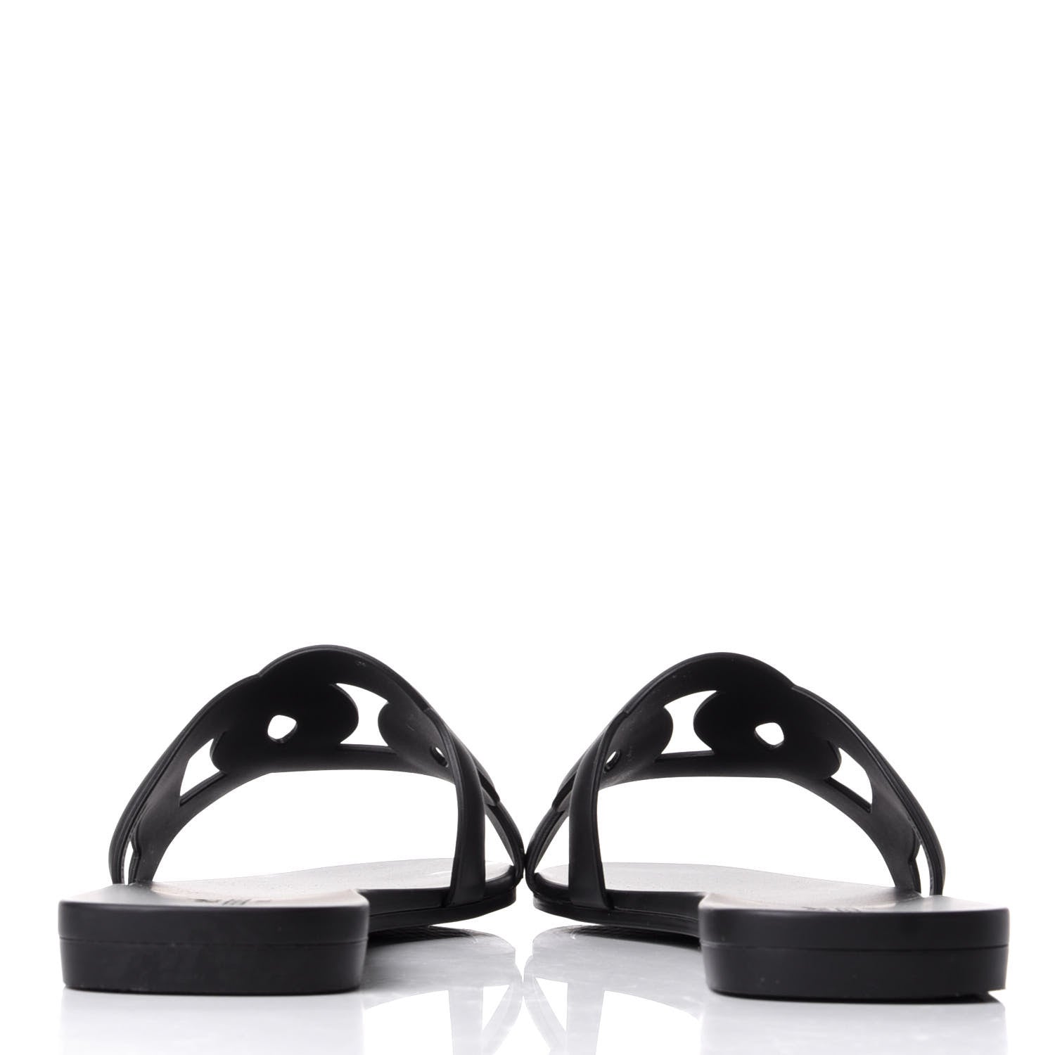 Hermes Rubber Aloha Sandals 39 Black 6 of 9