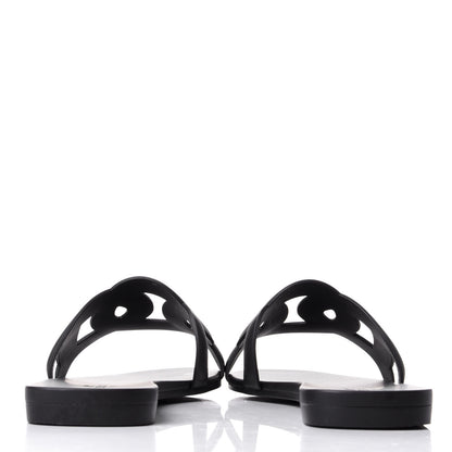Hermes Rubber Aloha Sandals 39 Black 6 of 9