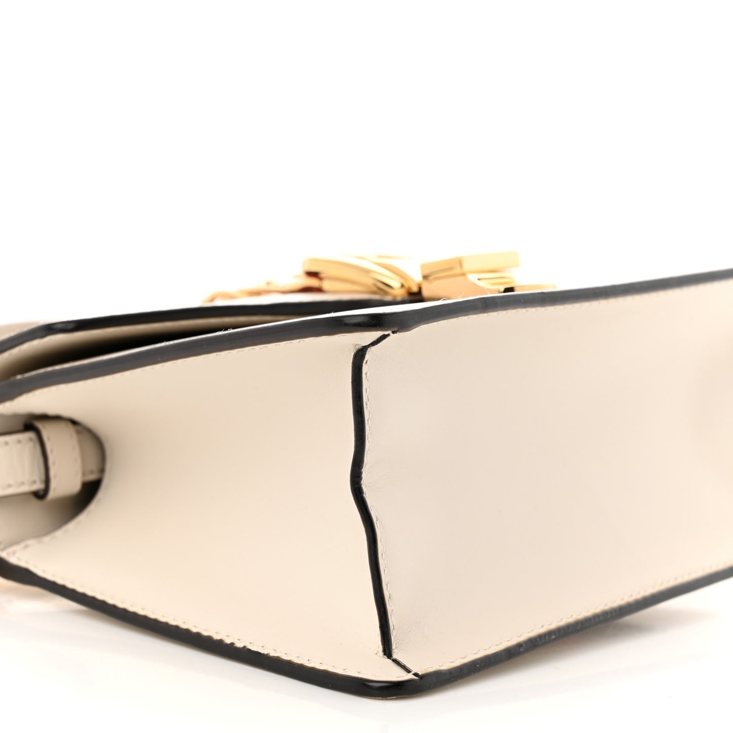 Calfskin Mini Sylvie Top Handle Bag White