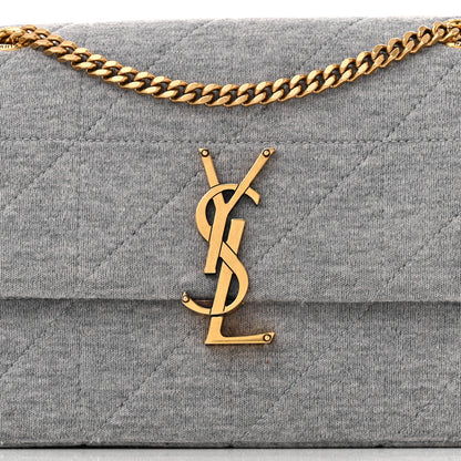 Saint Laurent Jersey Wool Patchwork Monogram Medium Jamie Grey 8 of 11
