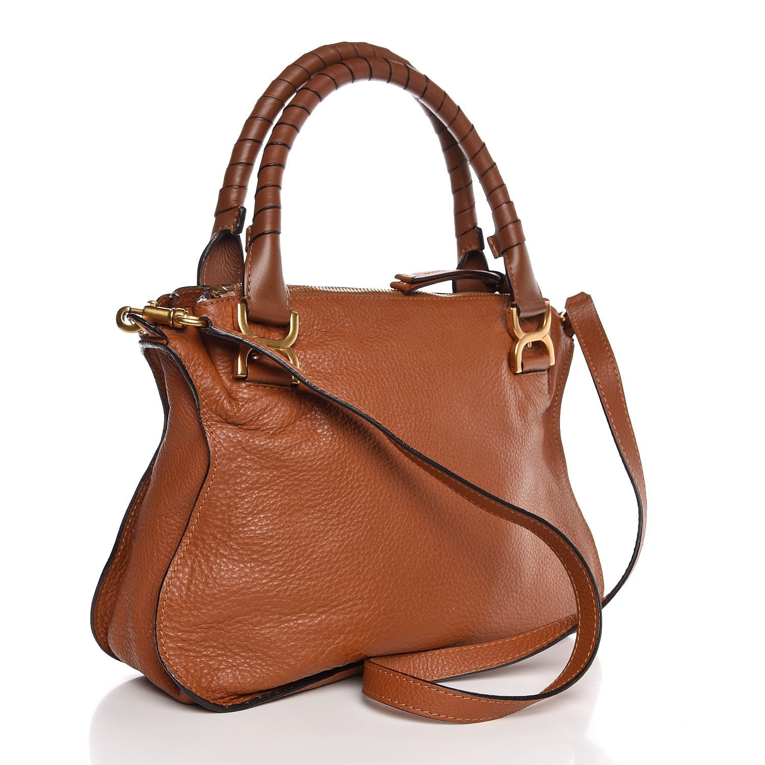 Chloe Calfskin Medium Marcie Satchel Tan 4 of 8