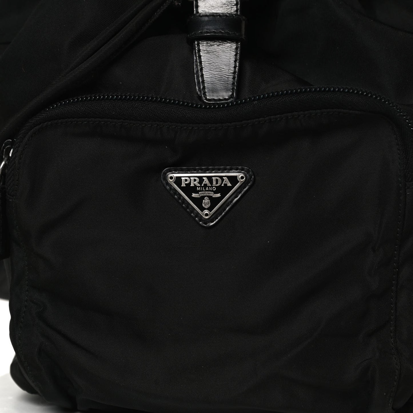 Tessuto Nylon Vela Cinch Backpack Black