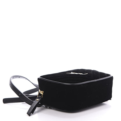 Saint Laurent Velour Matelasse Monogram Lou Belt Bag Black 3 of 9
