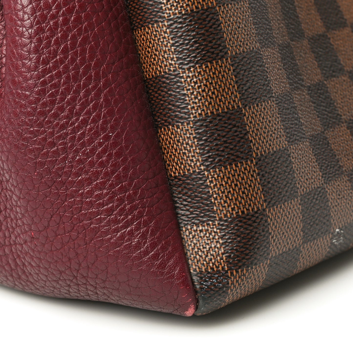 Damier Ebene Cuir Taurillon Brittany Bordeaux