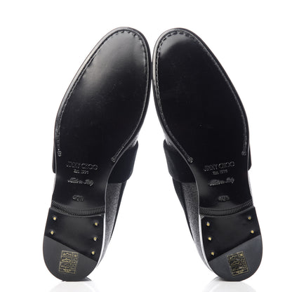 Jimmy Choo Glitter Velvet Mens John Slip On Loafers 40.5 Black 6 of 10