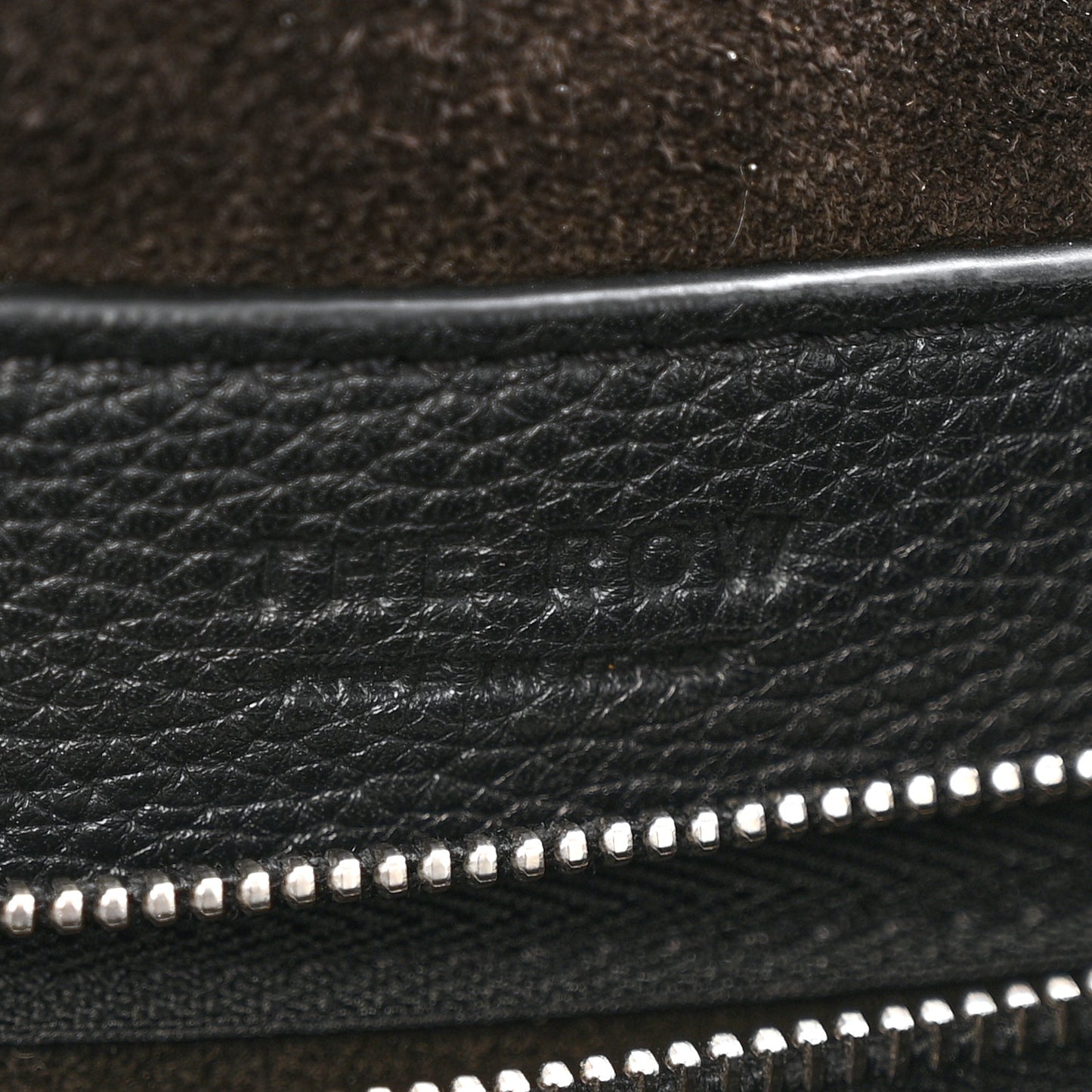 Grained Calfskin Top Handle 14 Bag Black