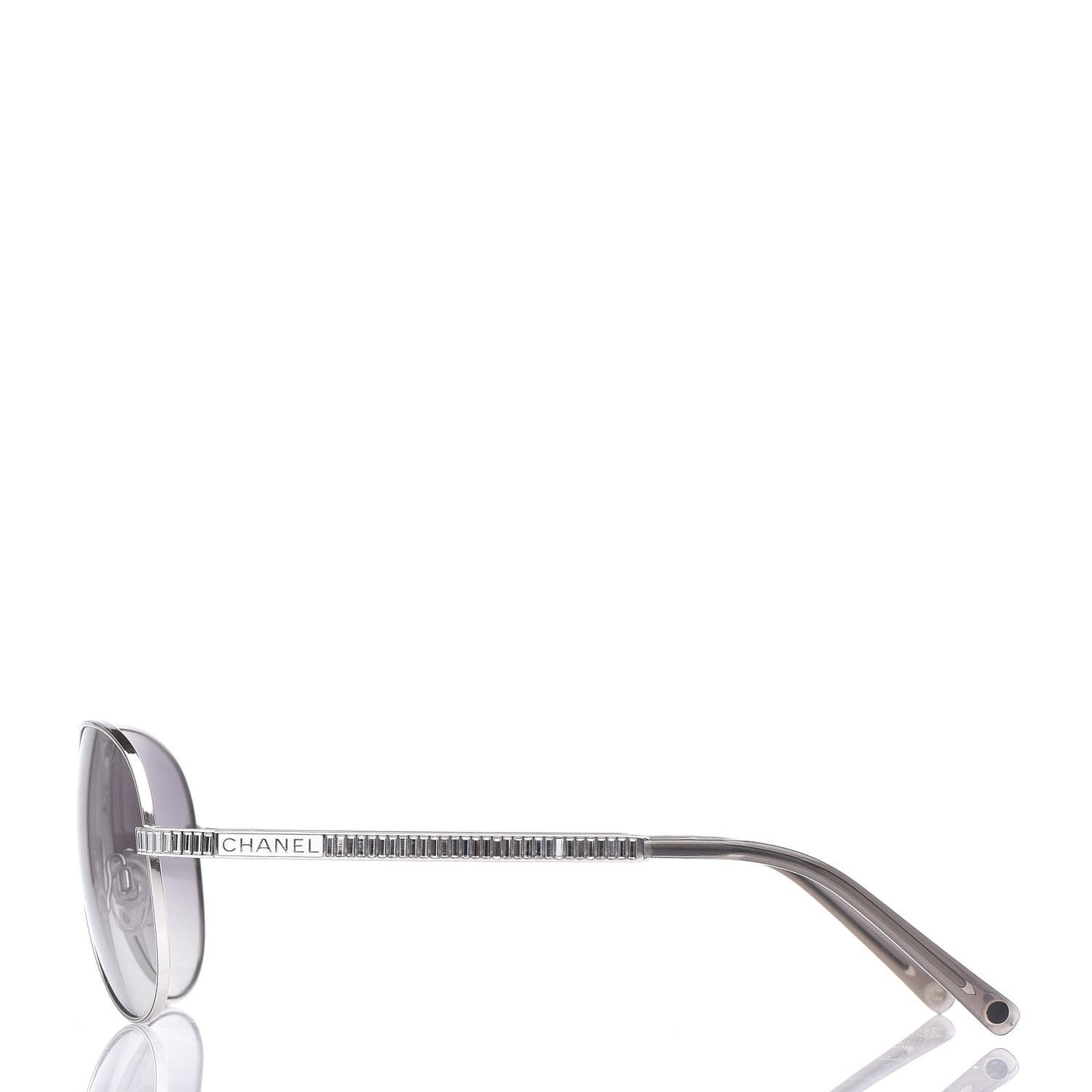 Crystal Aviator Sunglasses 4121-B Silver