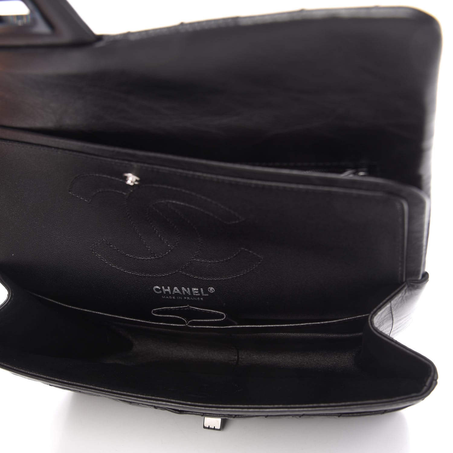 Chanel Aged Calfskin Chevron Quilted 2.55 Reissue 226 So Black 5 of 11