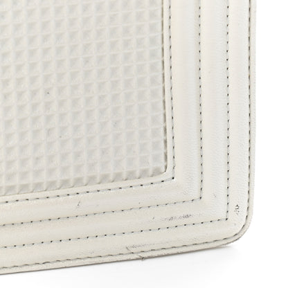 Chanel Lambskin Embossed New Medium Boy Cube Flap White 12 of 13