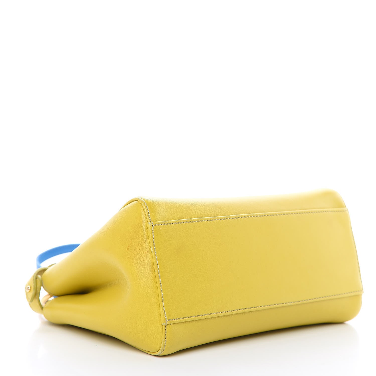 Fendi Nappa Colorblock Mini Peekaboo Iconic Satchel Lime Blue Royal Latte 4 of 15