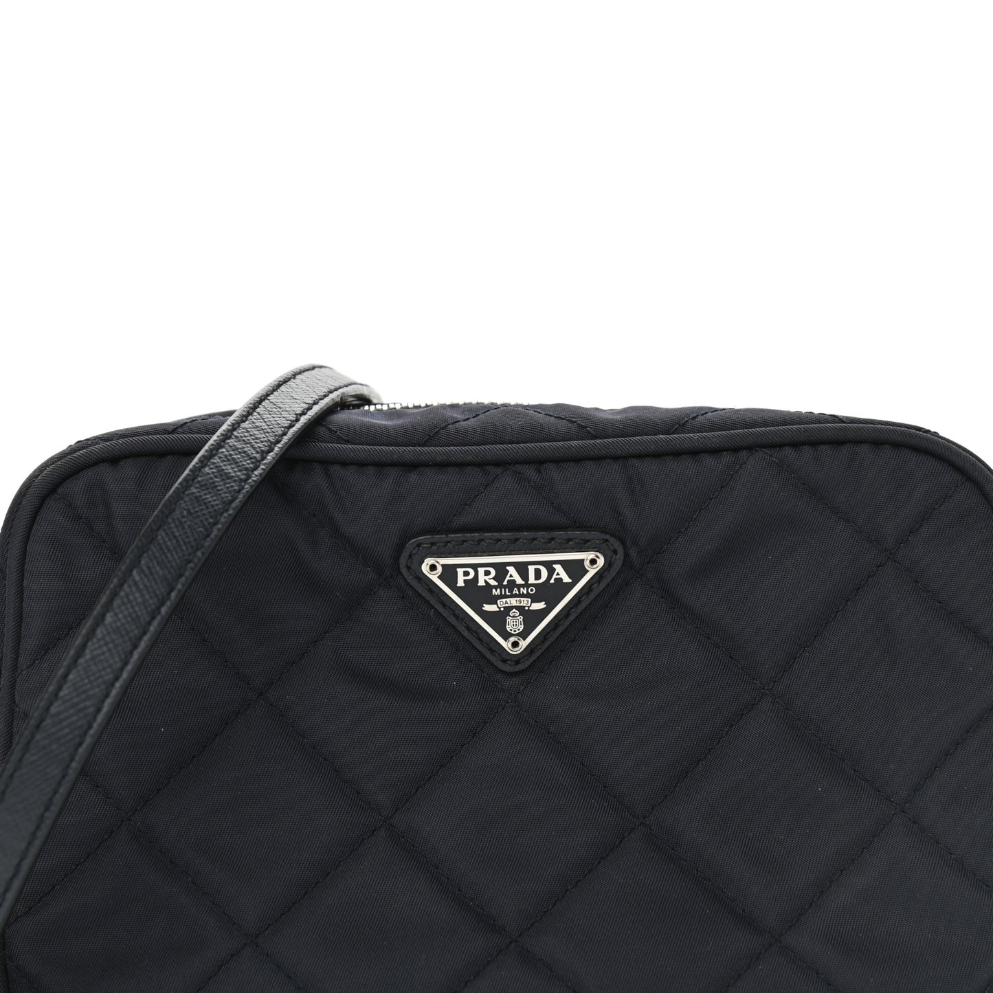 Nylon Tessuto Impuntu Quilted Crossbody Bag Baltico