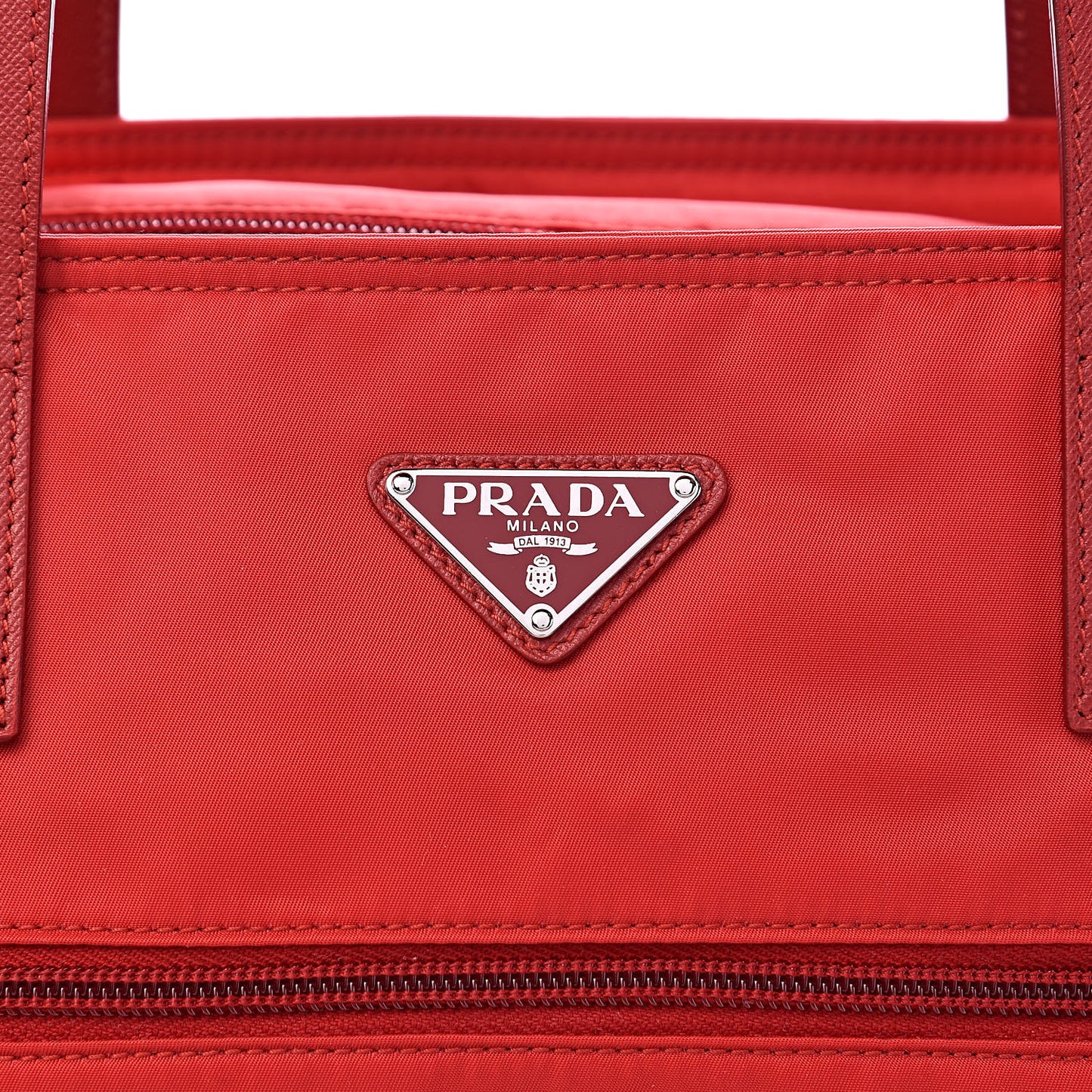 Tessuto Nylon Saffiano Shoulder Bag Rosso