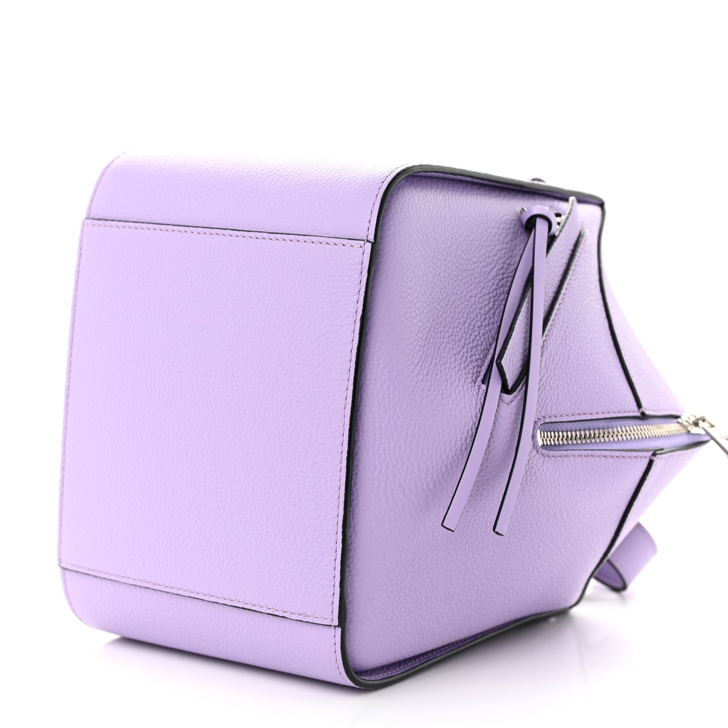 Soft Grained Calfskin Compact Hammock Shoulder Bag Purple