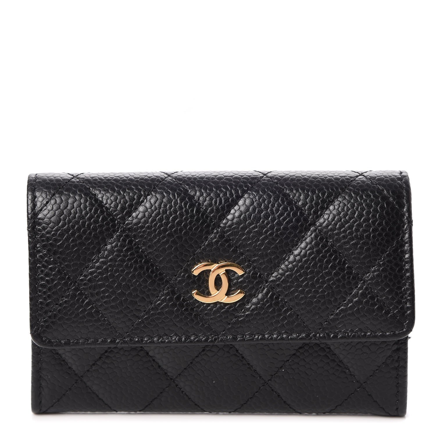 Chanel Caviar Quilted Flap Card Holder Black 1 of 9