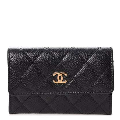 Chanel Caviar Quilted Flap Card Holder Black 1 of 9