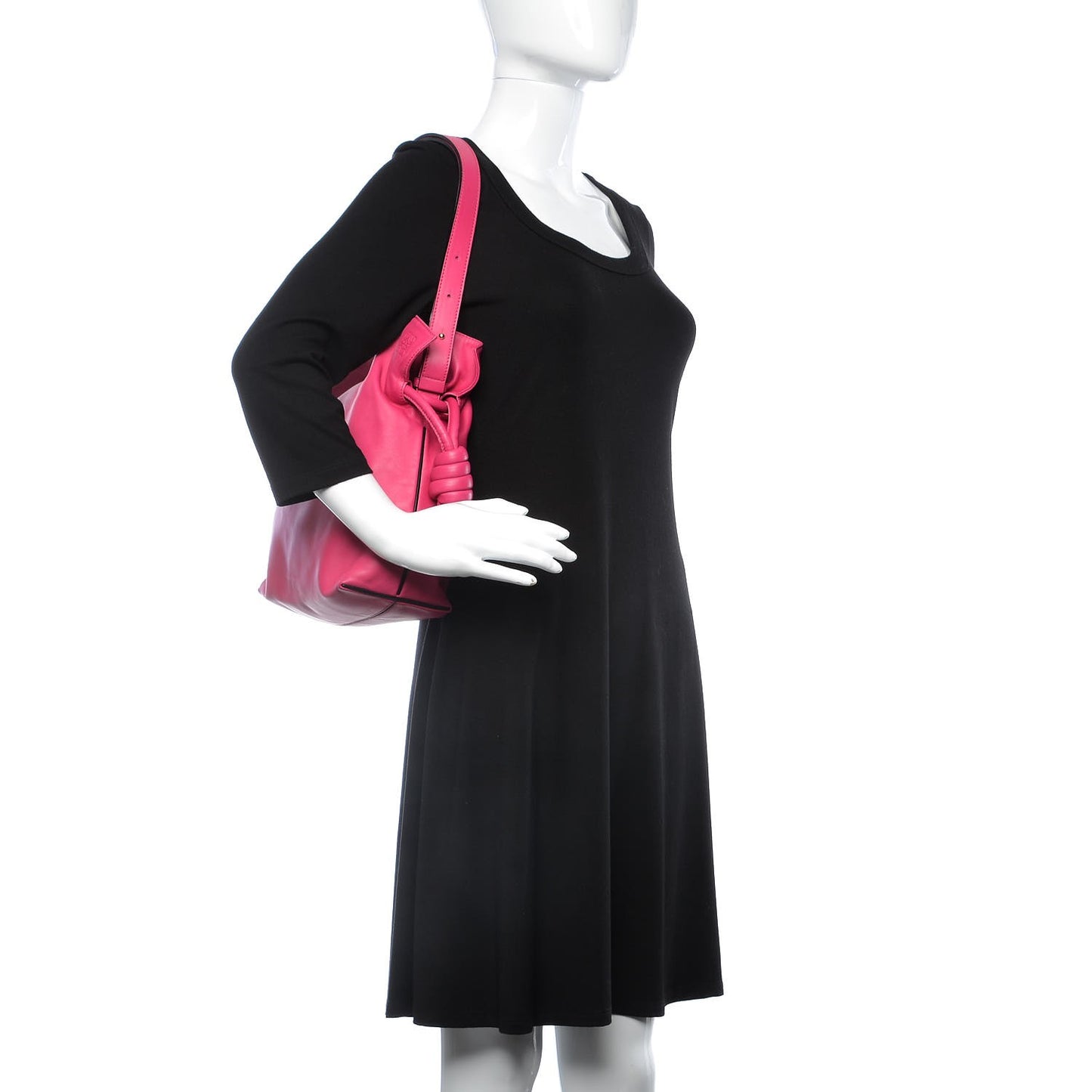 Nappa Flamenco Knot Bag Fuchsia