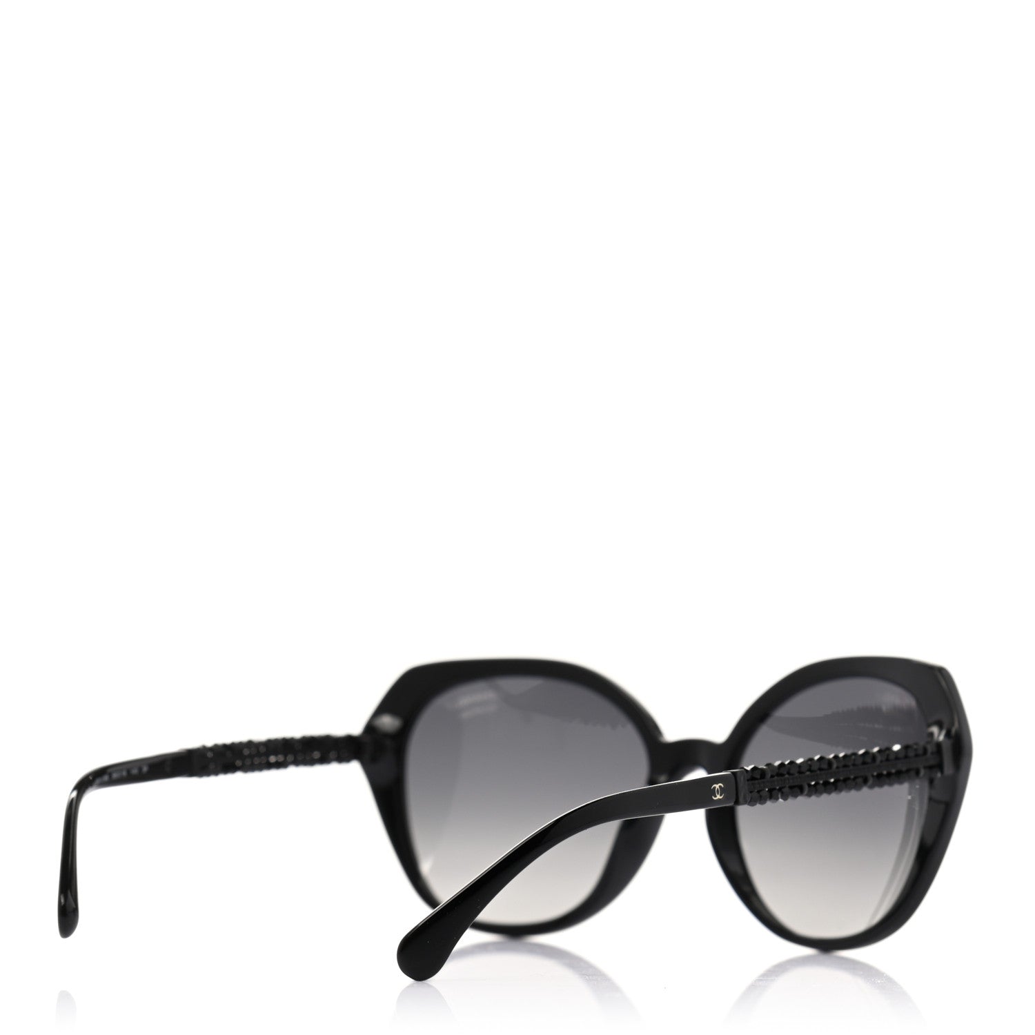 Chanel Acetate Cat Eye 5375 Sunglasses Black 4 of 7