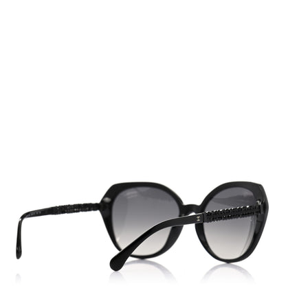 Chanel Acetate Cat Eye 5375 Sunglasses Black 4 of 7