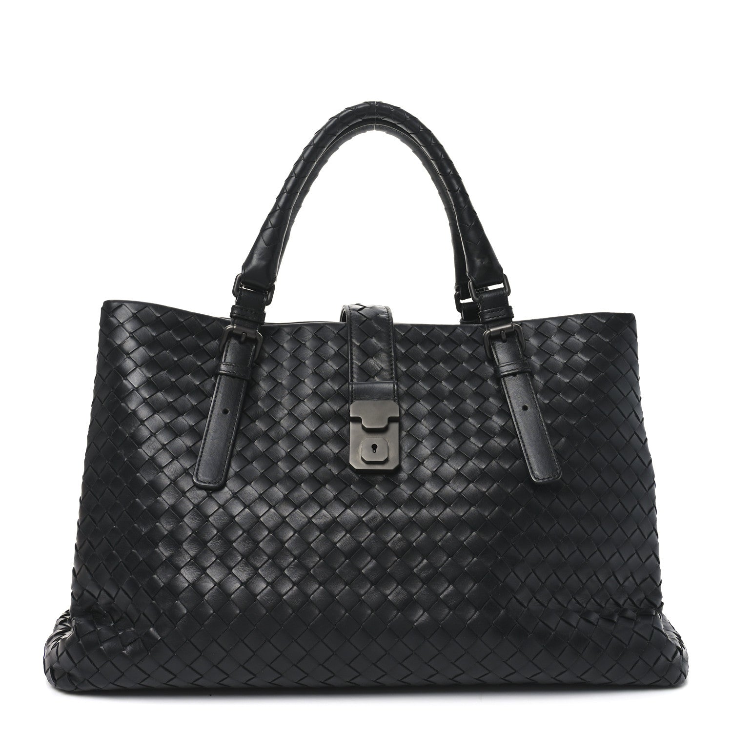 Bottega Veneta Nappa Intrecciato Medium Roma Tote Black 1 of 11