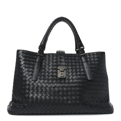 Bottega Veneta Nappa Intrecciato Medium Roma Tote Black 1 of 11