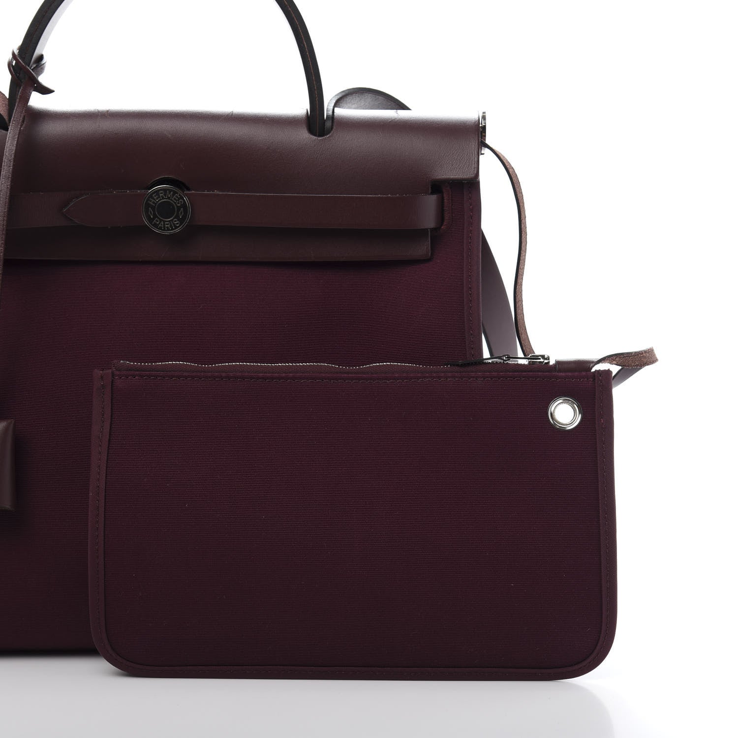 Hermes Vache Hunter Toile Officier Herbag Zip 31 PM Prune 9 of 16