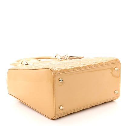 Christian Dior Patent Cannage Medium Lady Dior Dark Beige 4 of 10