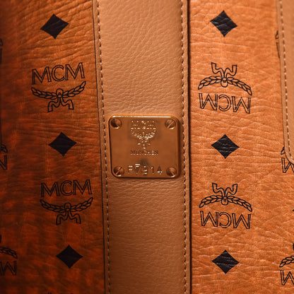 MCM Visetos Medium Liz Reversible Shopper Tote Cognac 11 of 16