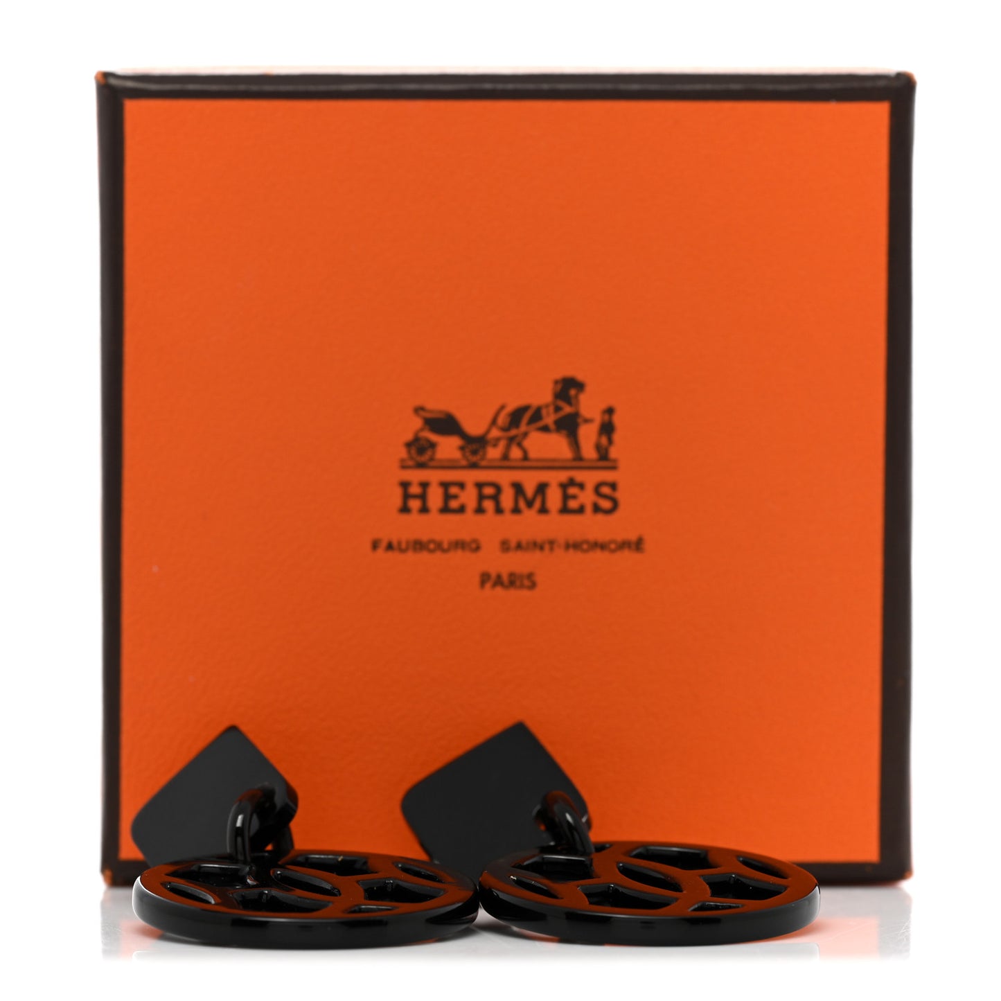 Buffalo Horn Lacquer Hava Earrings Black