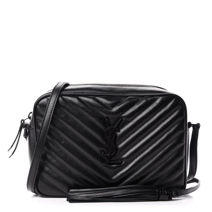 Saint Laurent Calfskin Matelasse Monogram Lou Camera Bag Black 1 of 10