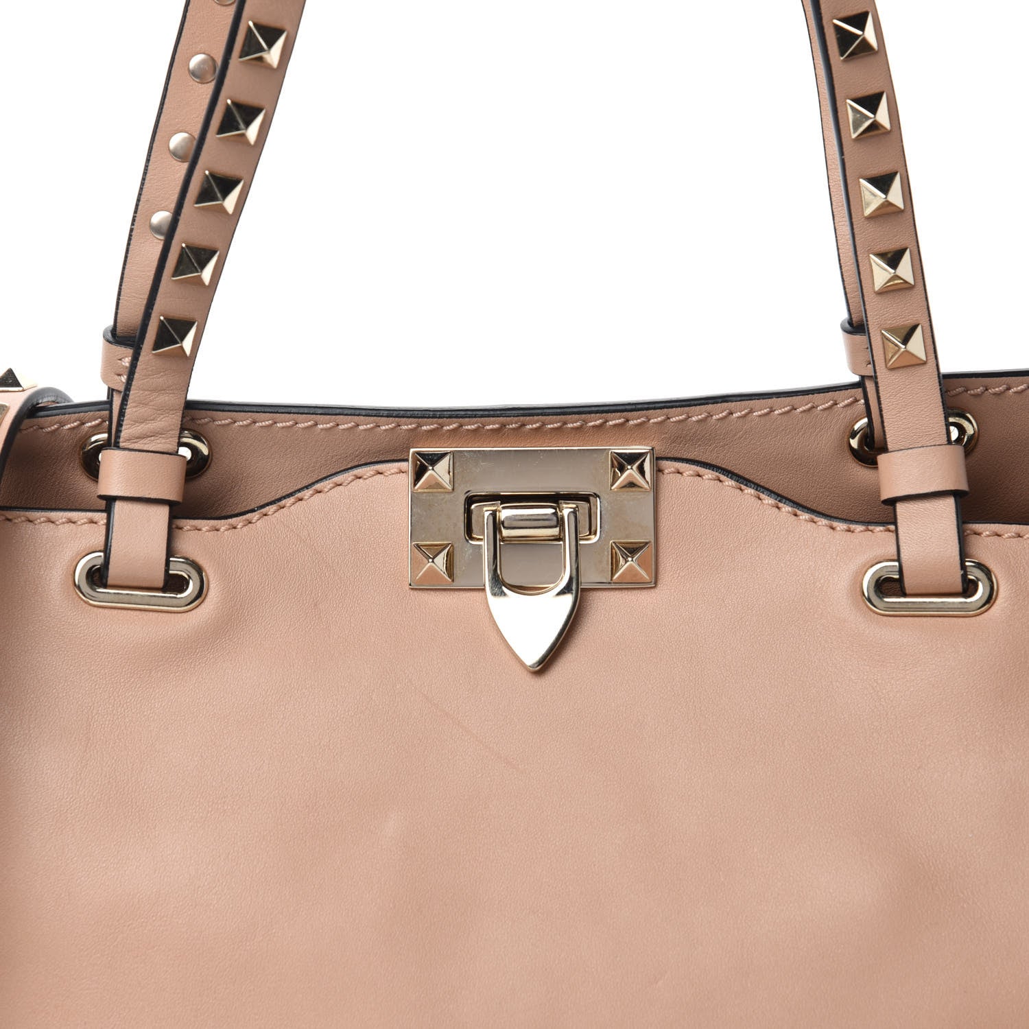 Valentino Garavani Vitello Small Rockstud Tote Skin Sorbet 9 of 9