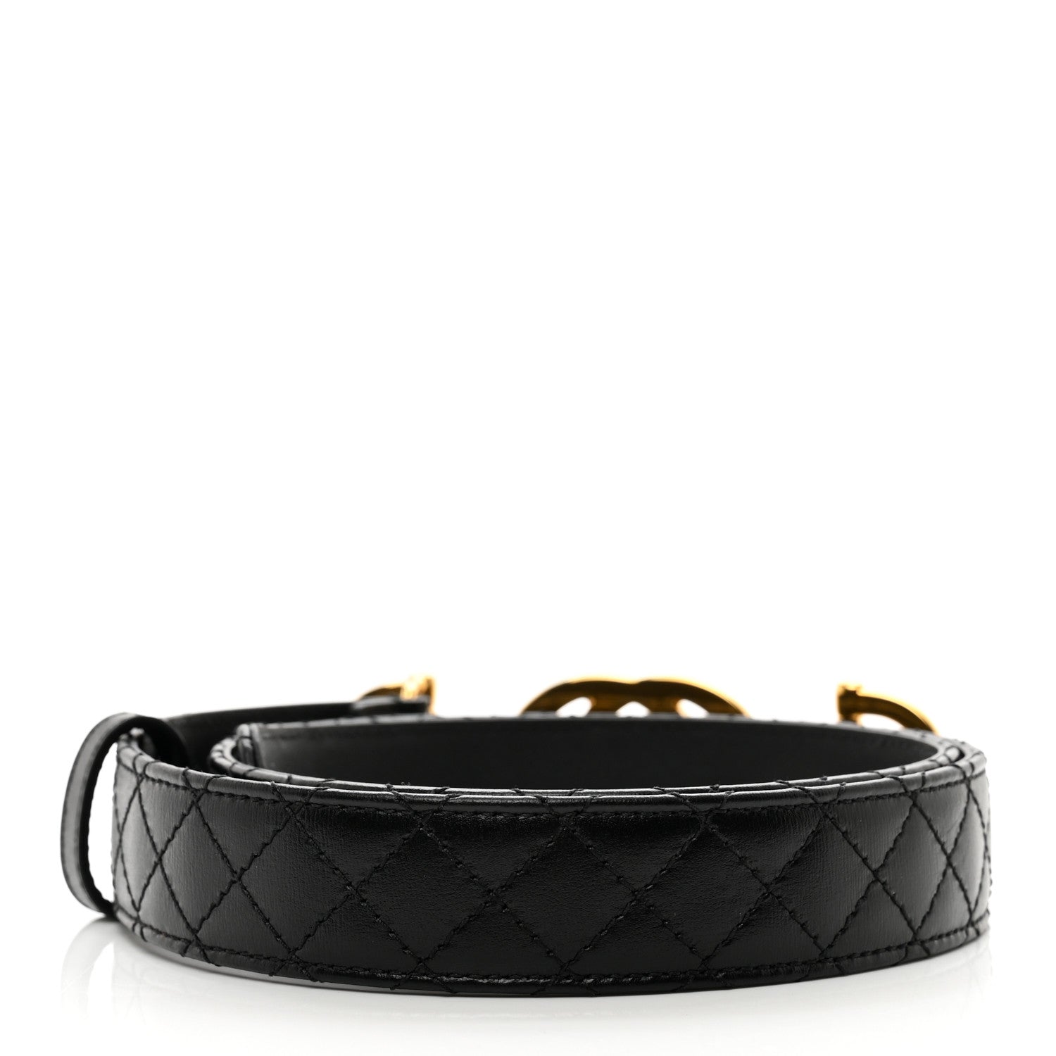 Gucci Calfskin Trapuntata Zumi 30mm Belt 85 34 Black 2 of 3