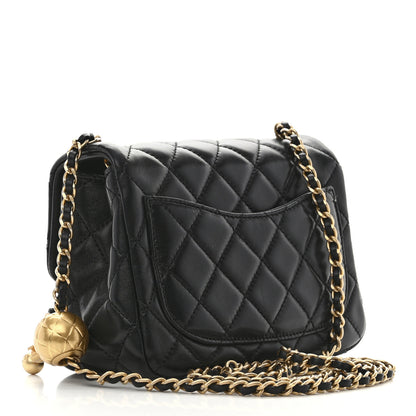 Chanel Lambskin Quilted Mini Pearl Crush Flap Black 4 of 12