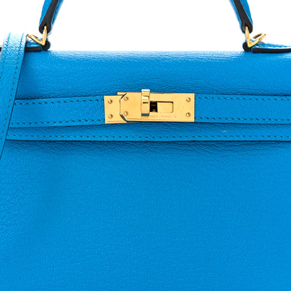 Hermes Chevre Mysore Mini Kelly Sellier 20 Bleu Frida 8 of 10